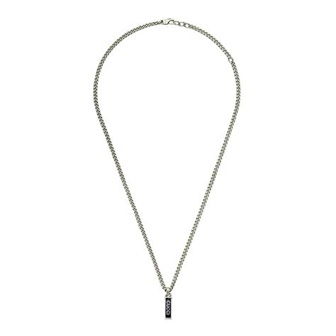 gucci with black enamel pendant|Gucci pendant necklace unisex.